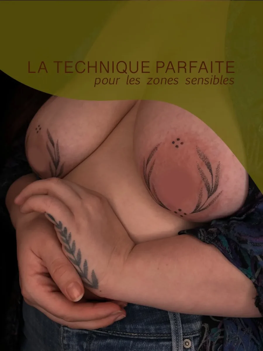 Tatouage handpoke ornemental — torse, par Flori Green